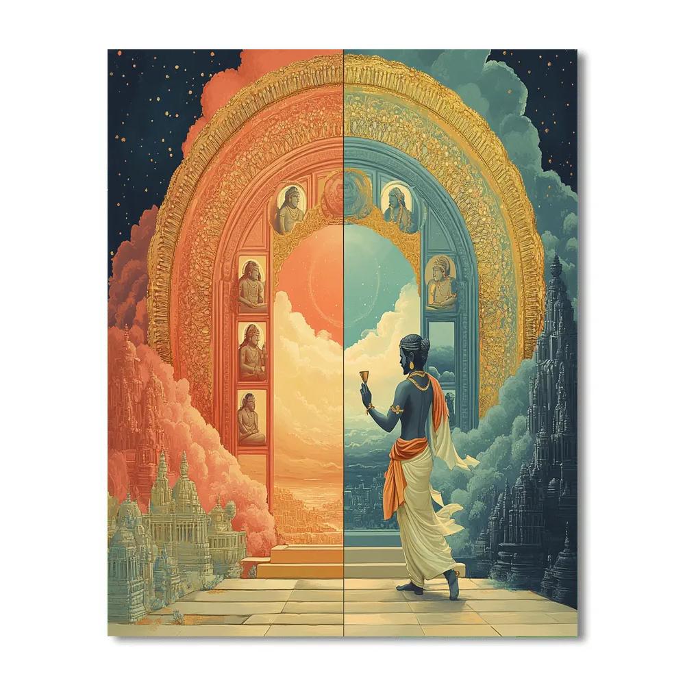 Celestial Hinge Door Brahma painting number kit