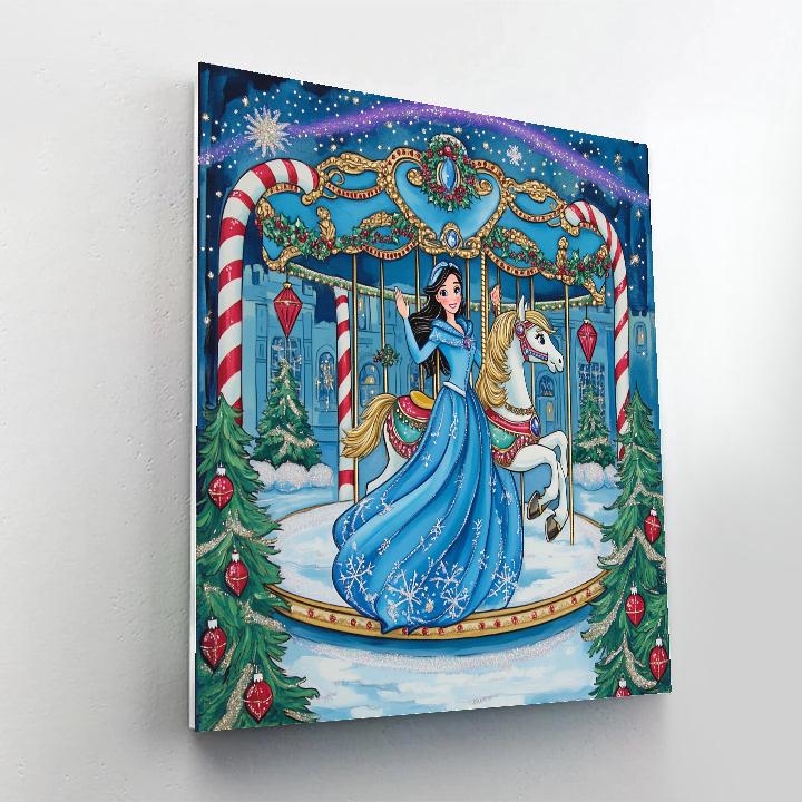 Aurora Carousel Of The Winter Kingdom Number painting