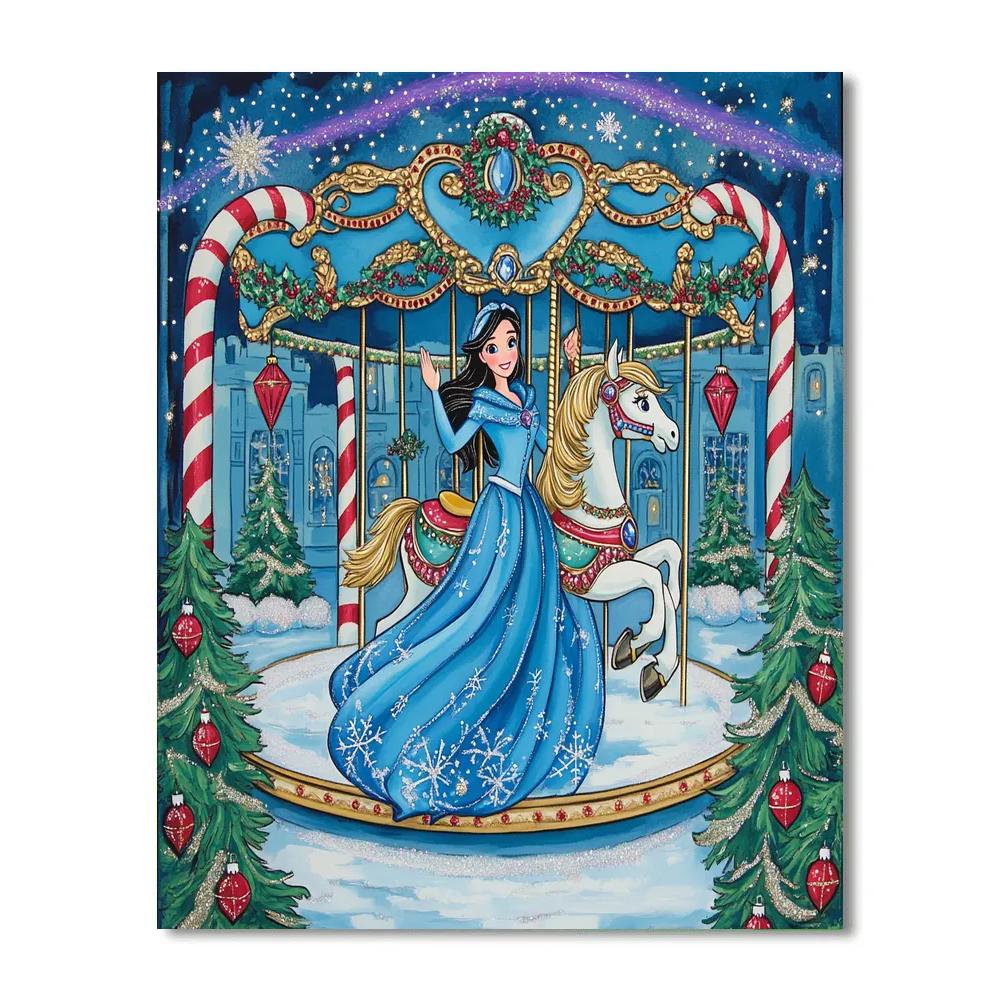Aurora Carousel Of The Winter Kingdom Number painting