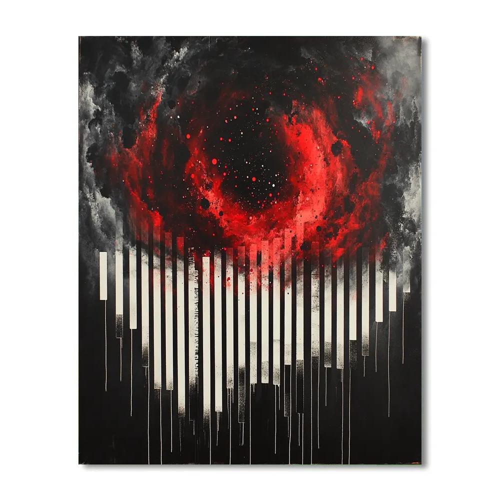 Banksy Inspired Barcode Nebula Paint by numbers kits