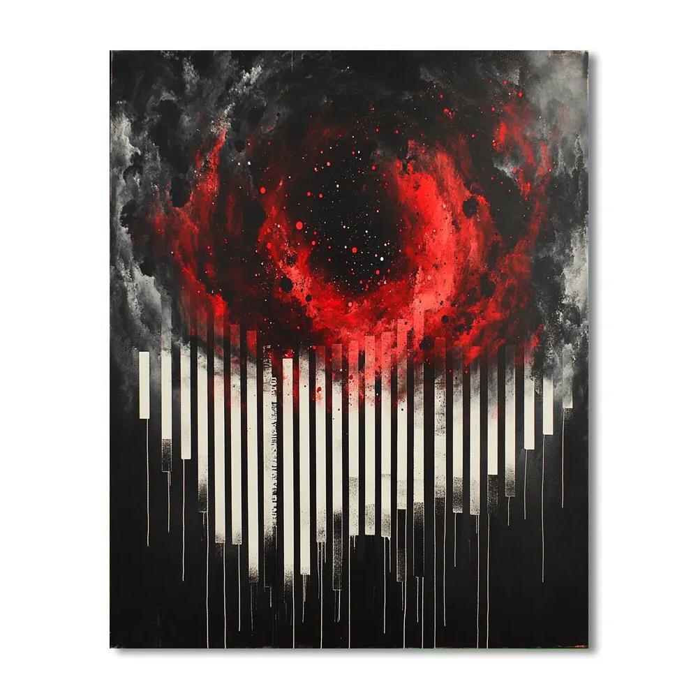 Banksy Inspired Barcode Nebula Paint by numbers kits