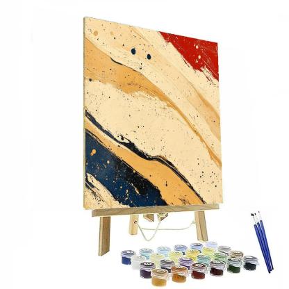 Jackson Pollock Inspired Monsoon Ochre Vortex Field Paint by numbers art