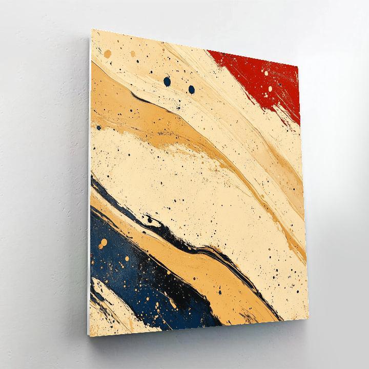 Jackson Pollock Inspired Monsoon Ochre Vortex Field Paint by numbers art