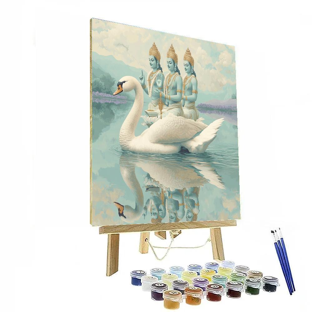 Brahma Crowned Swan Voyage DIY paint by numbers
