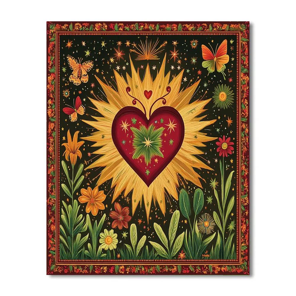 Frida Kahlo Inspired Nebula Garden Of Resilience Numbered painting kits