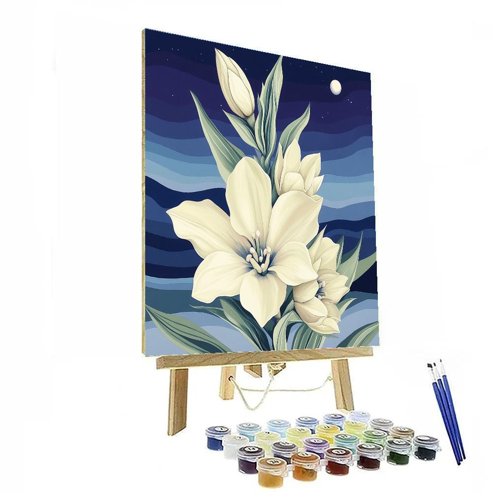 Georgia O’Keeffe Inspired Moonlit Yucca Bloom Numbered painting kits