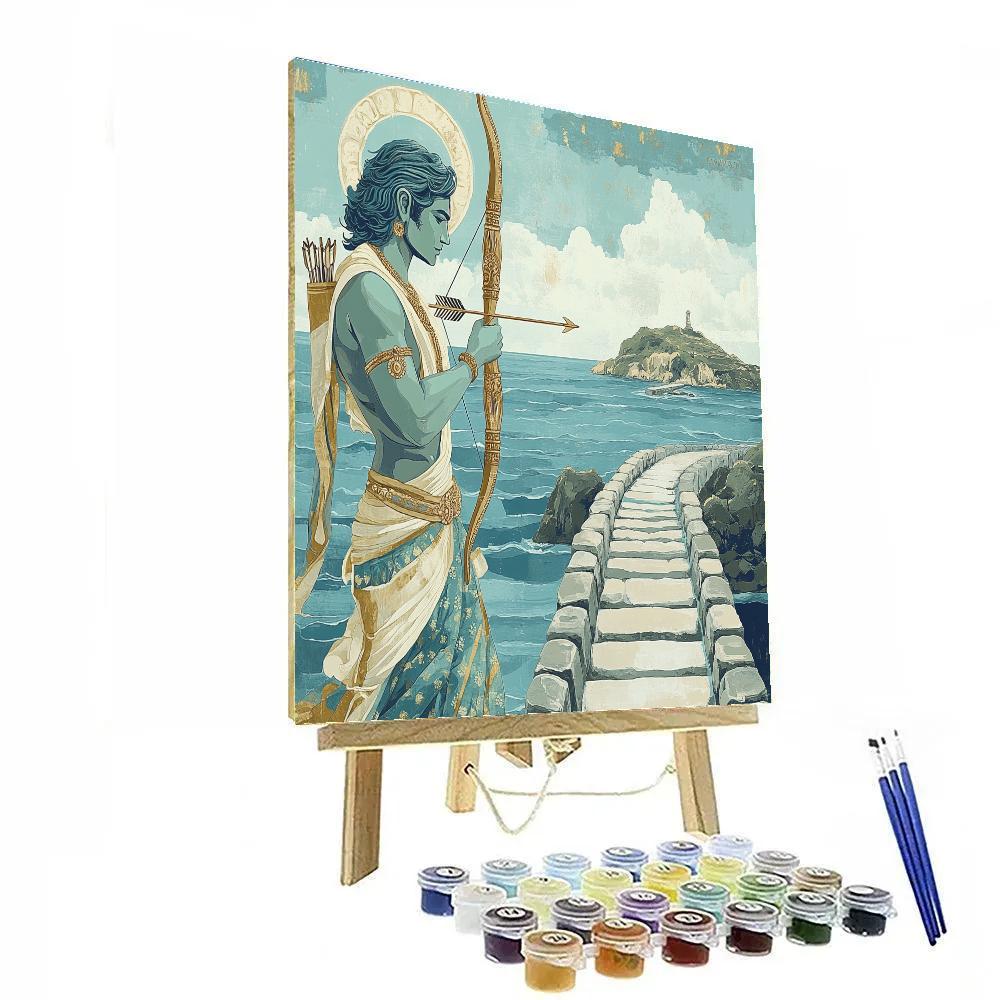 Rama Calm Aim At The Ocean Bridge Number painting