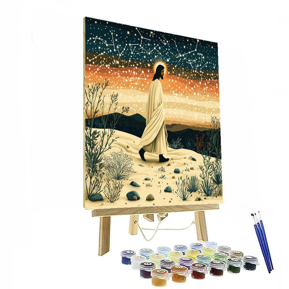 Jesus Crowned In Desert Constellations paint by numbers