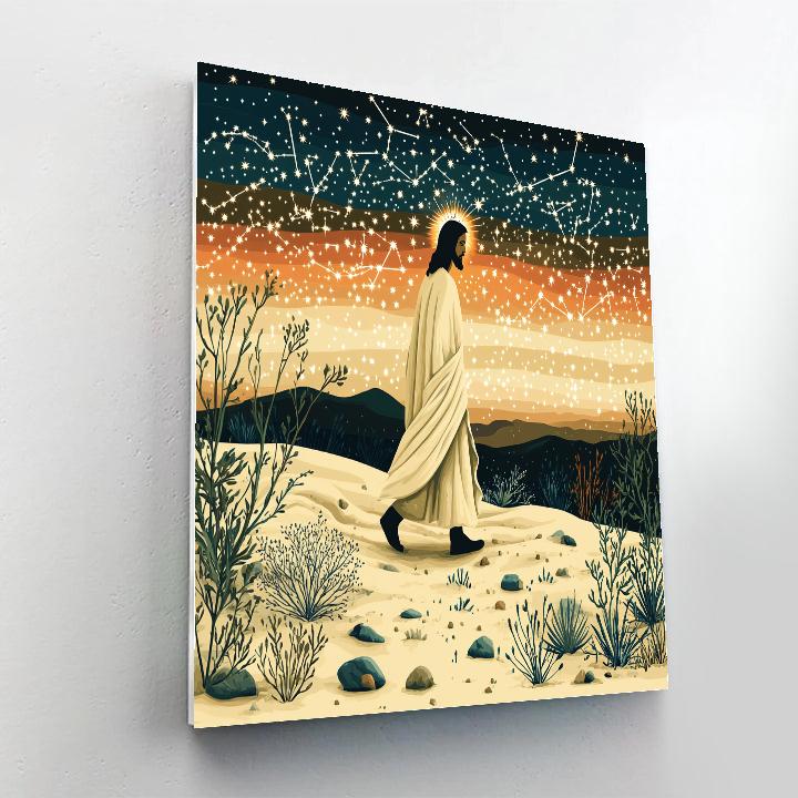 Jesus Crowned In Desert Constellations paint by numbers