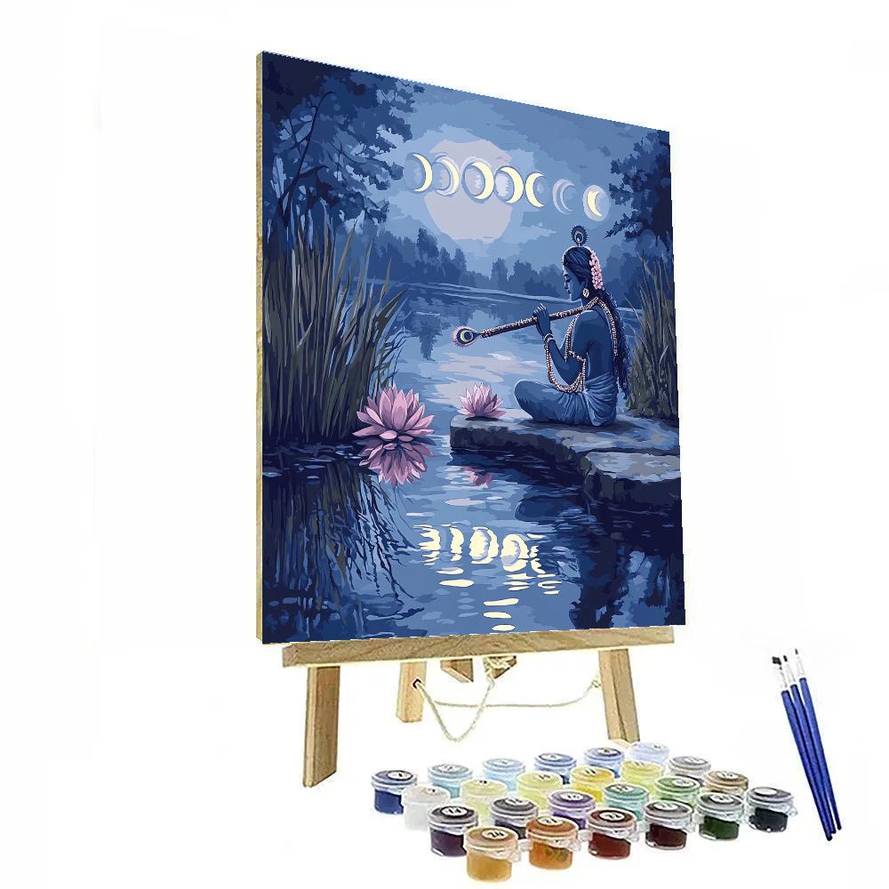 Krishna And The Mirror Pond Of Many Moons DIY paint by numbers