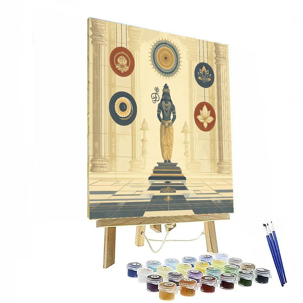 Vishnu Court Of The Four Sacred Emblems Paint by numbers art