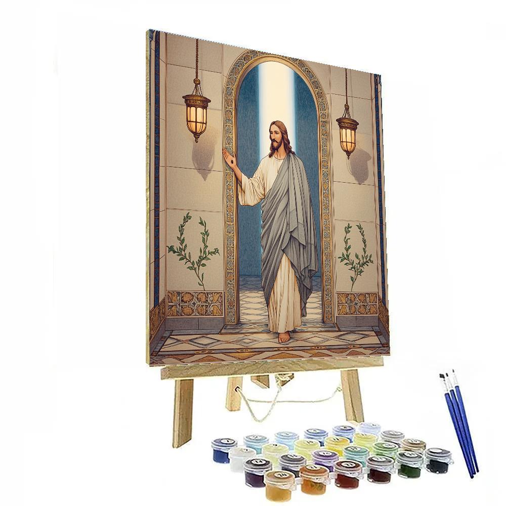 Jesus And The Doorway Of Light Paint by numbers kits