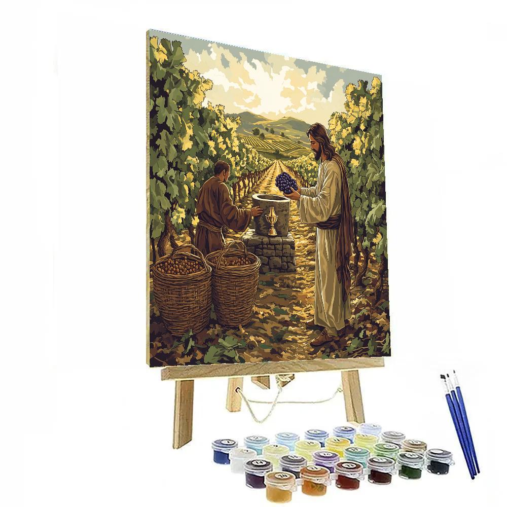 Jesus In The Vineyard Harvest Painting by numbers kit