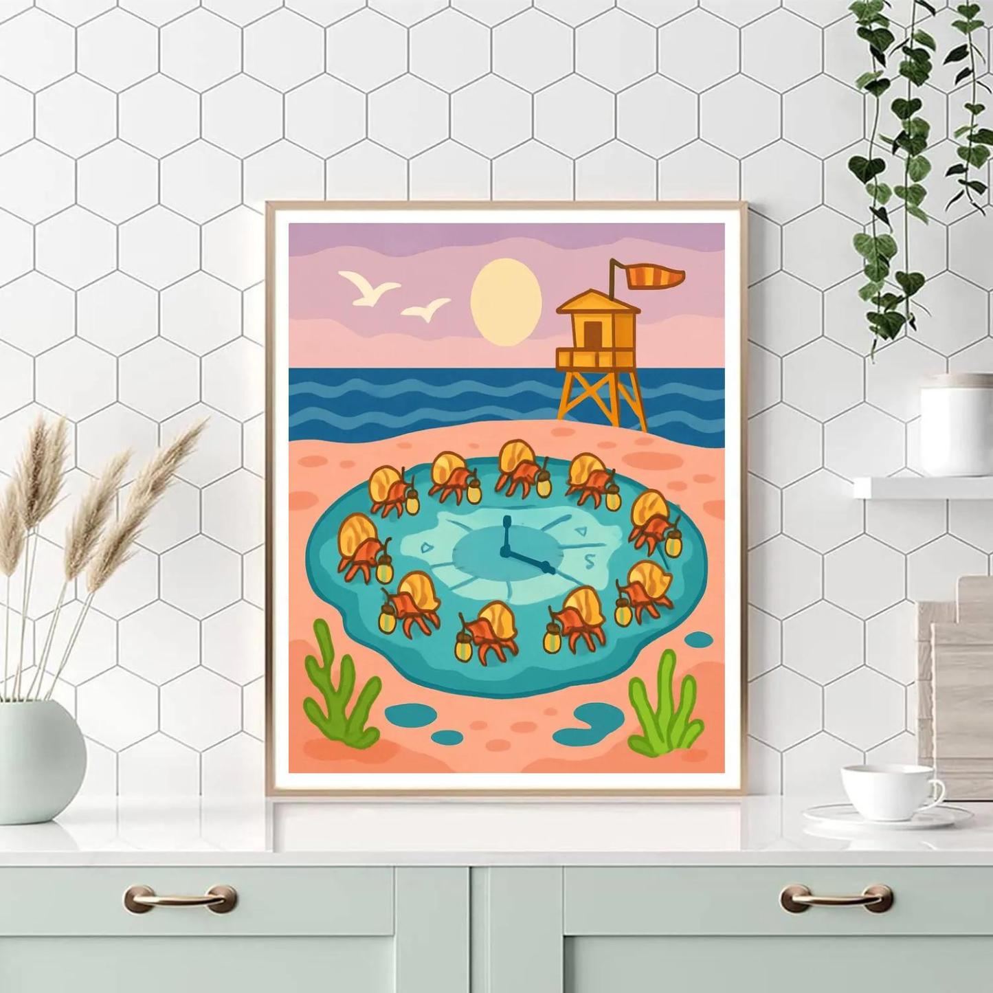 Clockwork Beach Tidepool Parade Paint by numbers kits