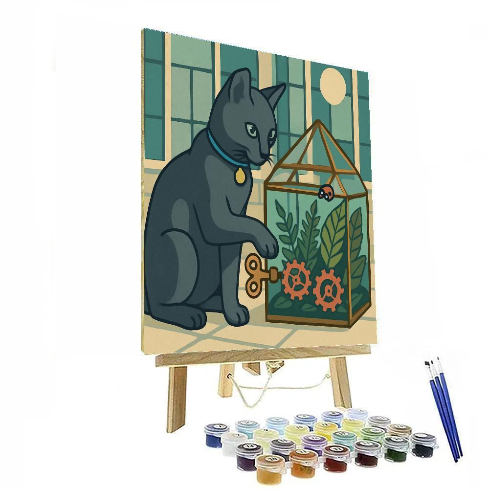 Clockwork Conservatory Cat Expedition painting number kit