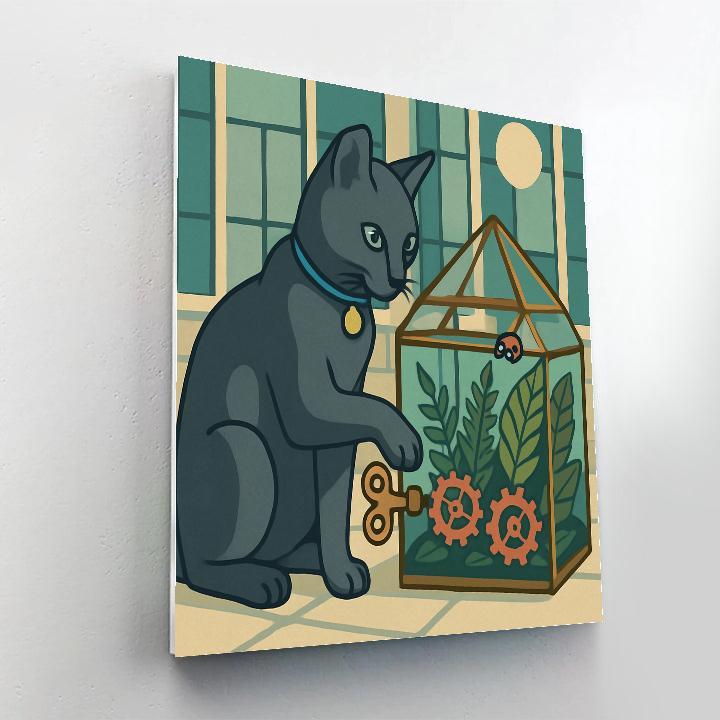 Clockwork Conservatory Cat Expedition painting number kit