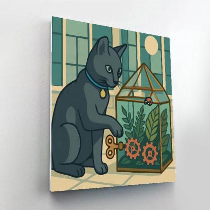 Clockwork Conservatory Cat Expedition painting number kit