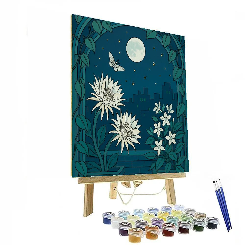 Starlit Canopy Of Flowers Number painting