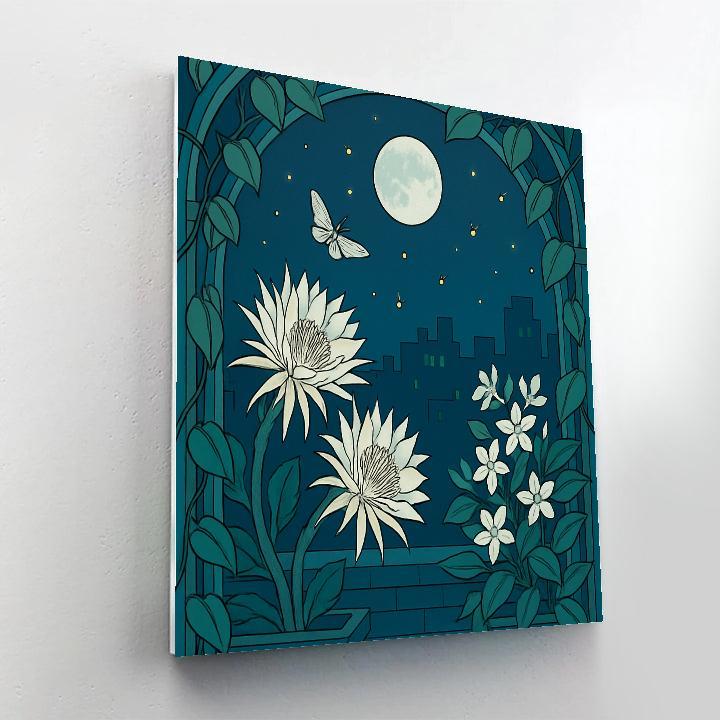 Starlit Canopy Of Flowers Number painting