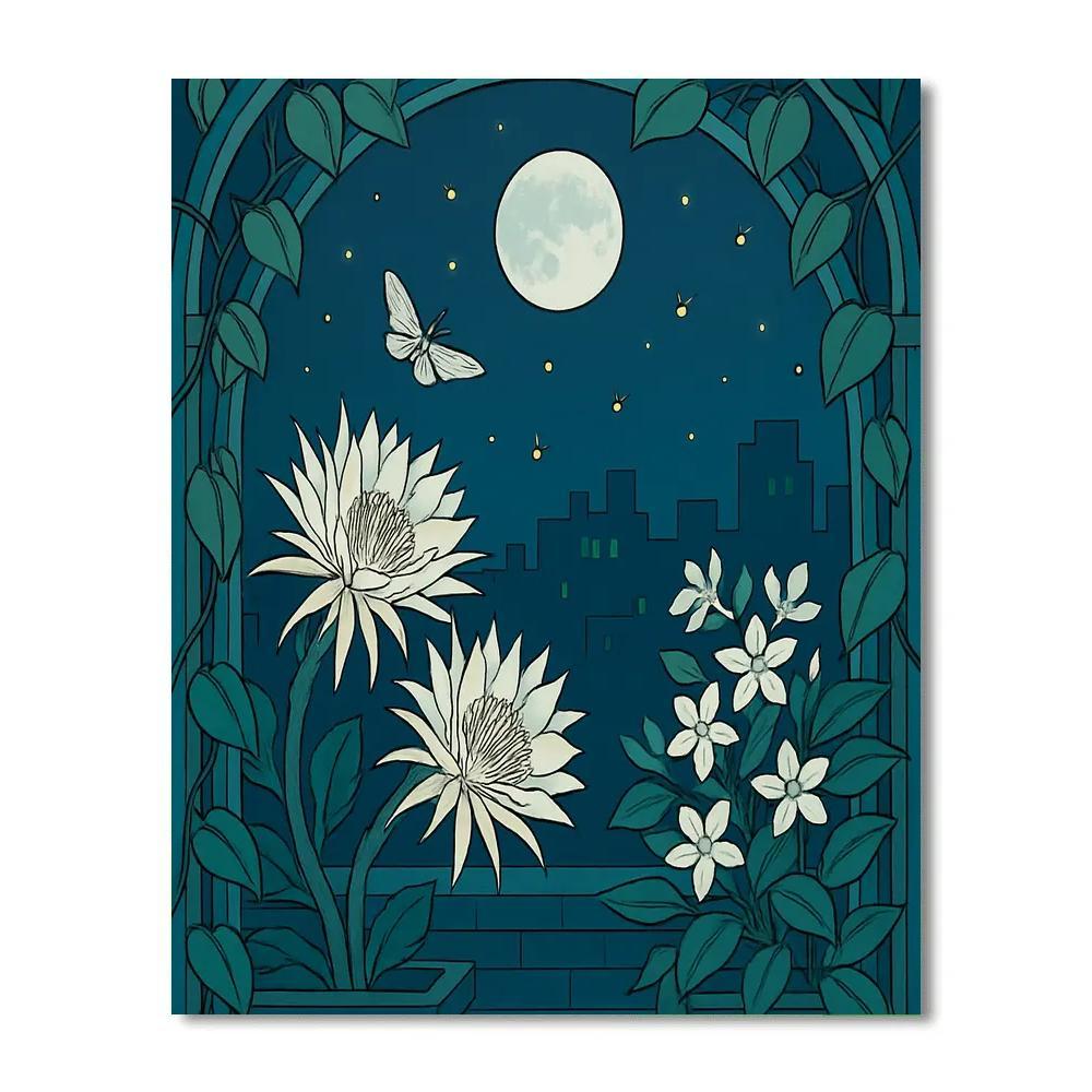 Starlit Canopy Of Flowers Number painting