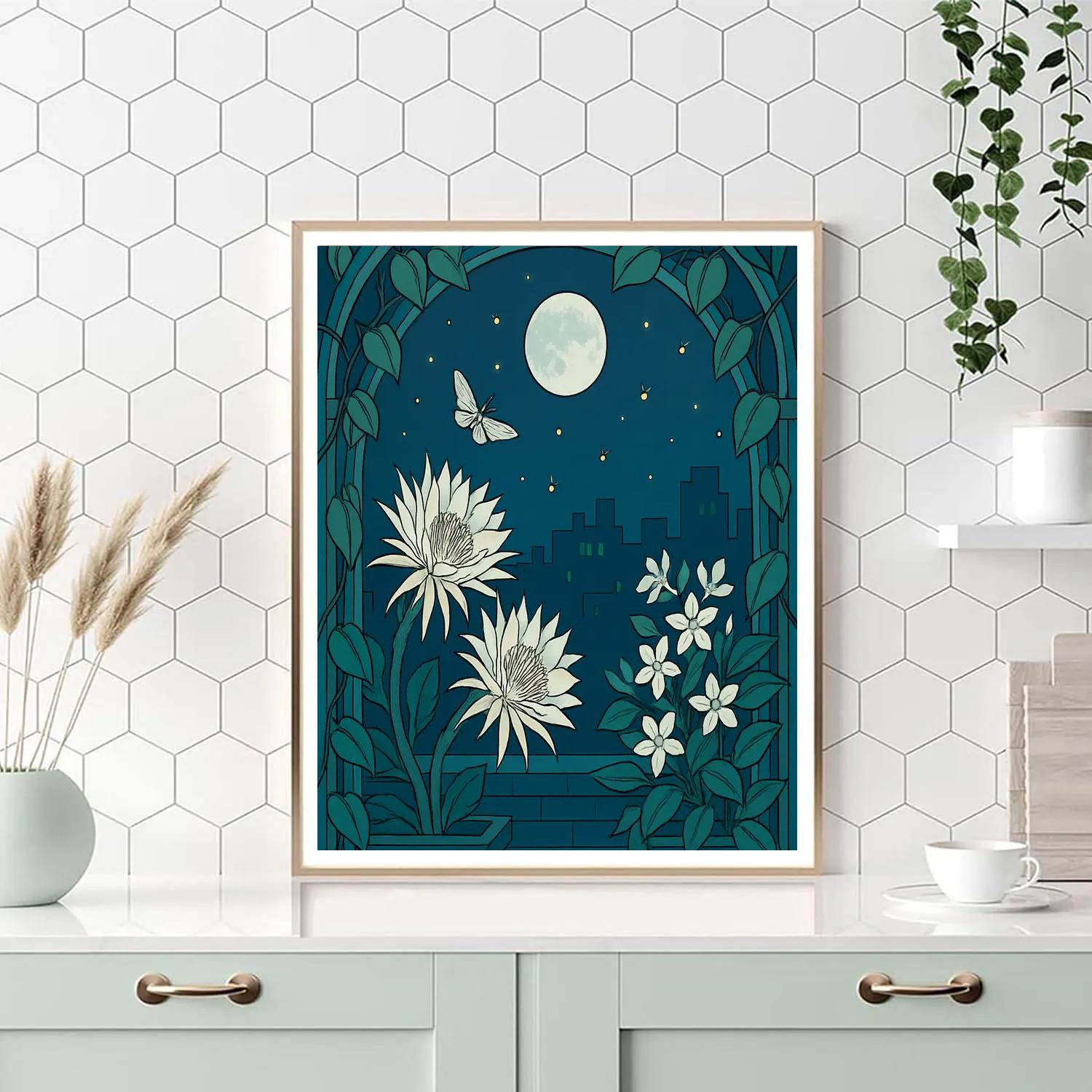Starlit Canopy Of Flowers Number painting
