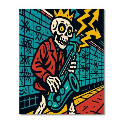 Subway Crown Basquiat Paint by numbers kits