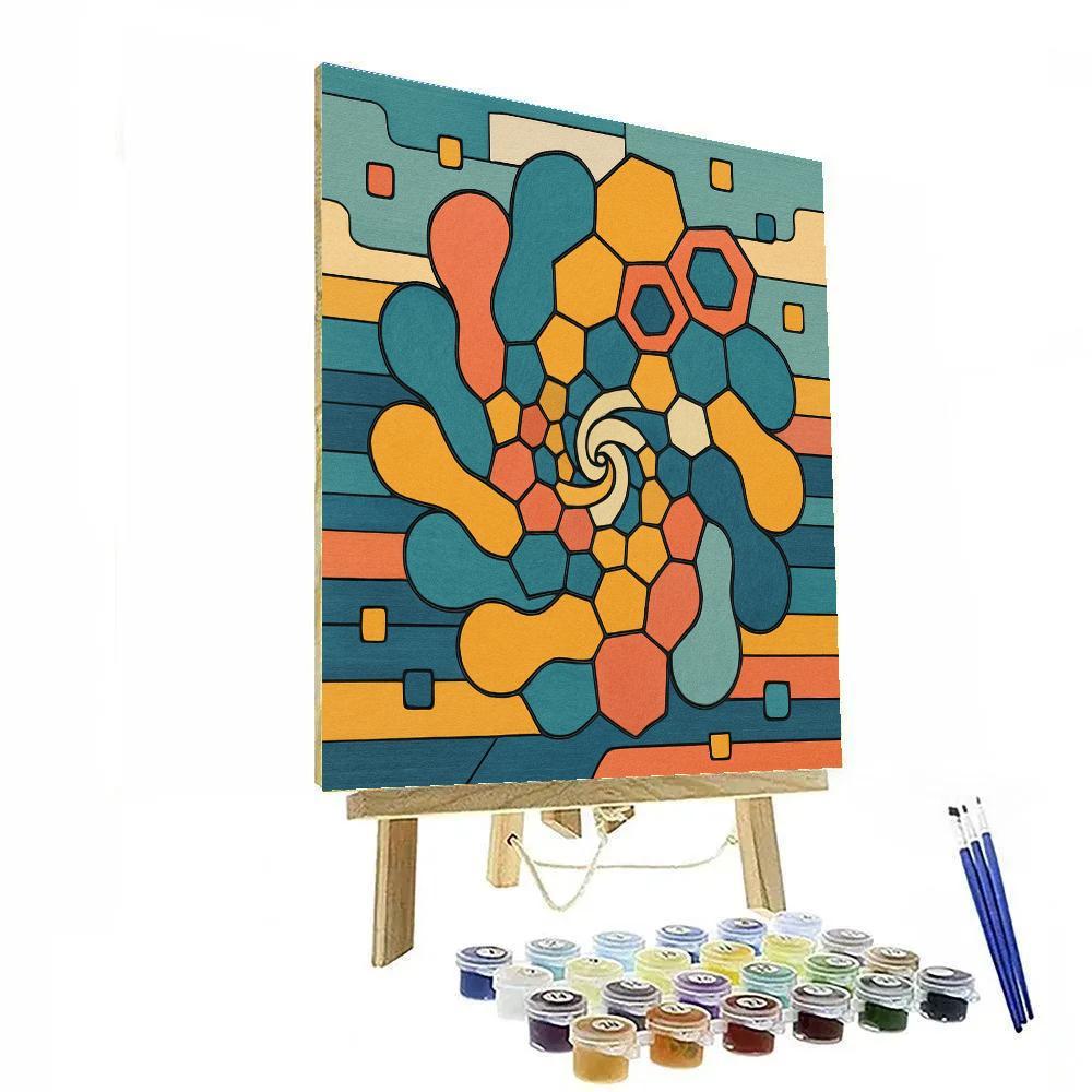 Tessellated Garden Of Abstract Echoes Paint by numbers kits