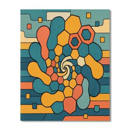 Tessellated Garden Of Abstract Echoes Paint by numbers kits