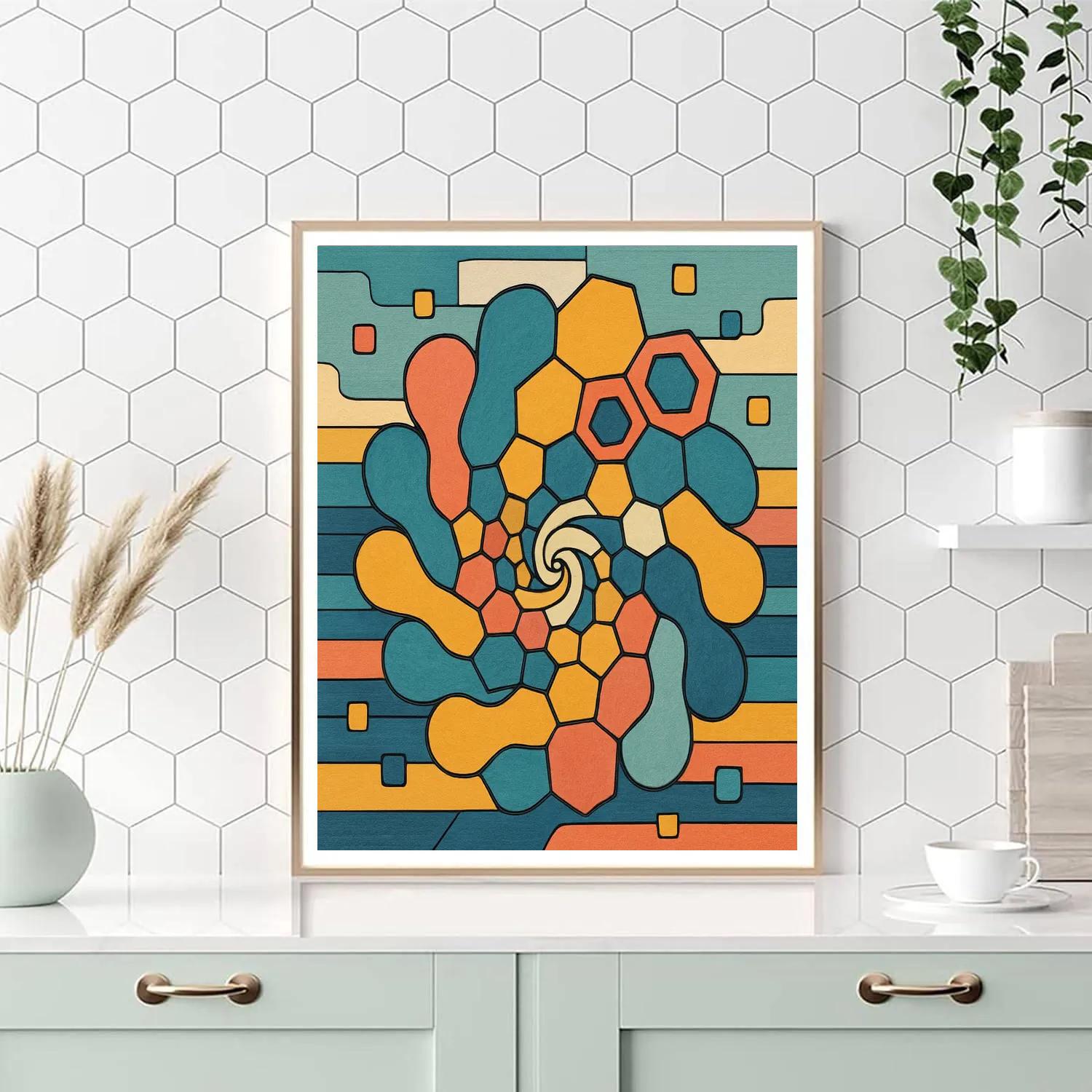 Tessellated Garden Of Abstract Echoes Paint by numbers kits