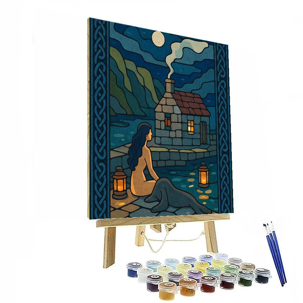 Lanternlit Ireland Folklore Harbor Painting by numbers kit