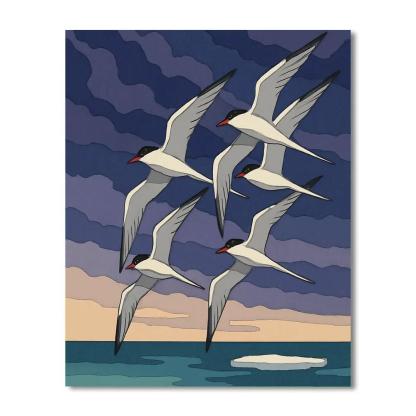 Sky Loom Birds Migration Tapestry Paint by numbers art