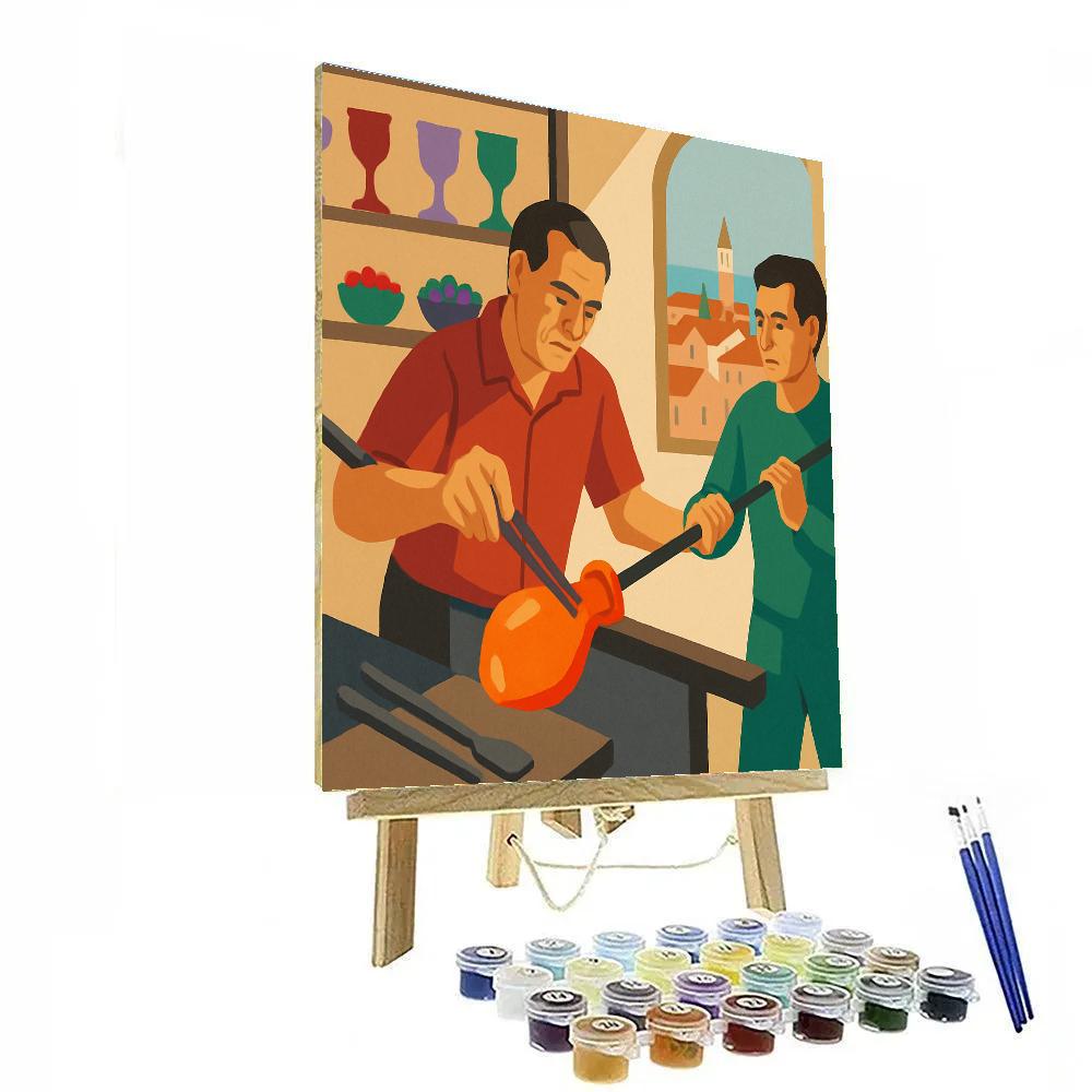 Glassblowing Workshop In Italy Light paint by number