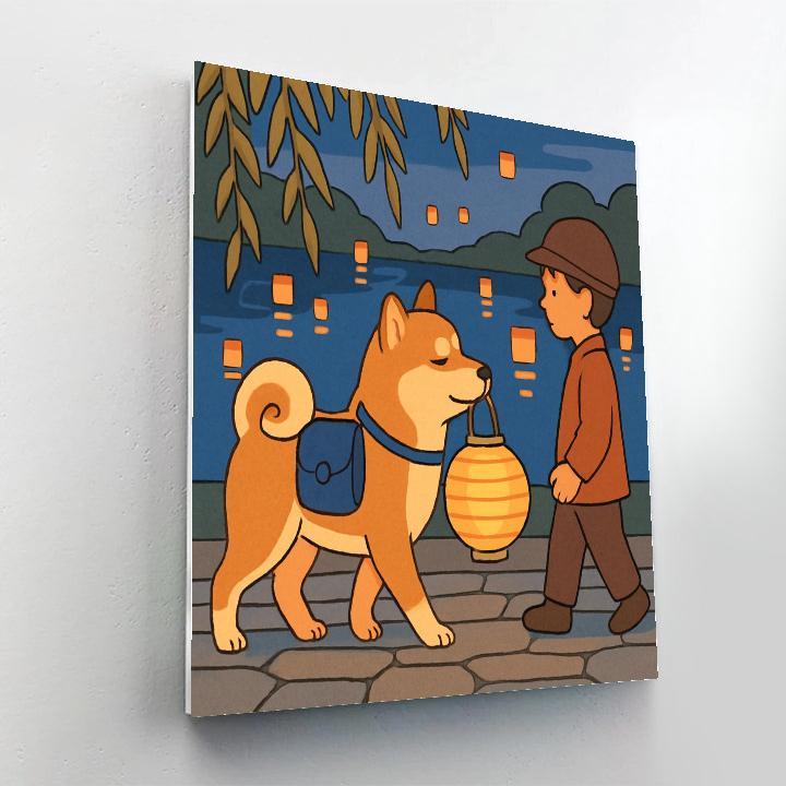Lantern Festival With Dog Companion DIY paint by numbers
