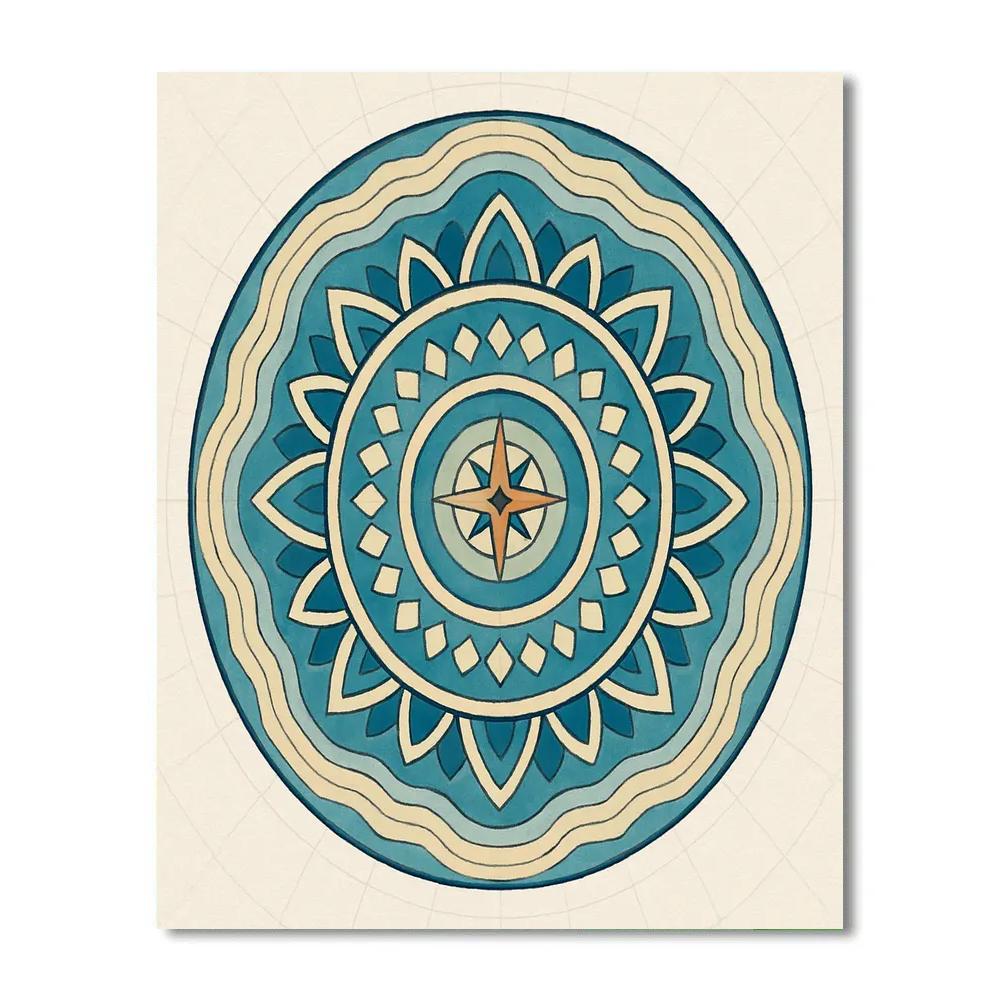 Topographic Dream Mandala Atlas DIY paint by numbers