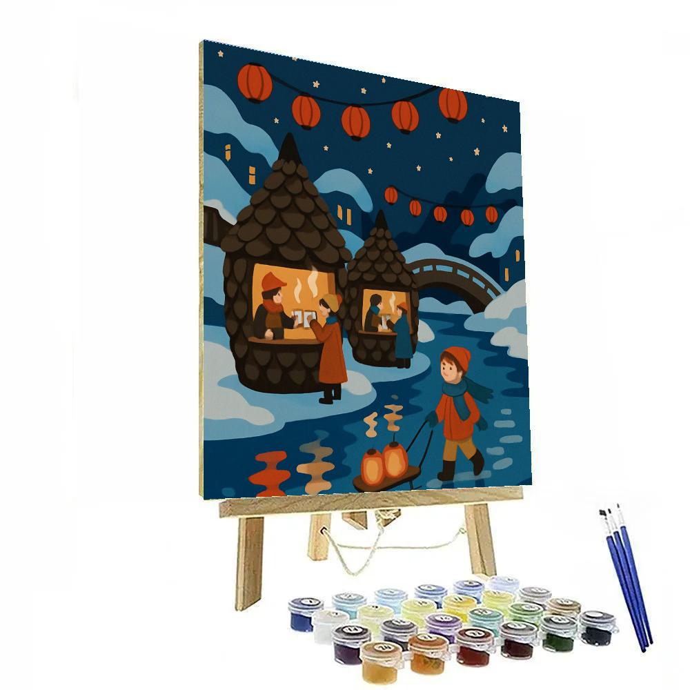 Lantern Market Winter Walkway Paint by numbers kits