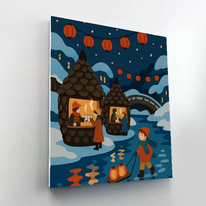Lantern Market Winter Walkway Paint by numbers kits