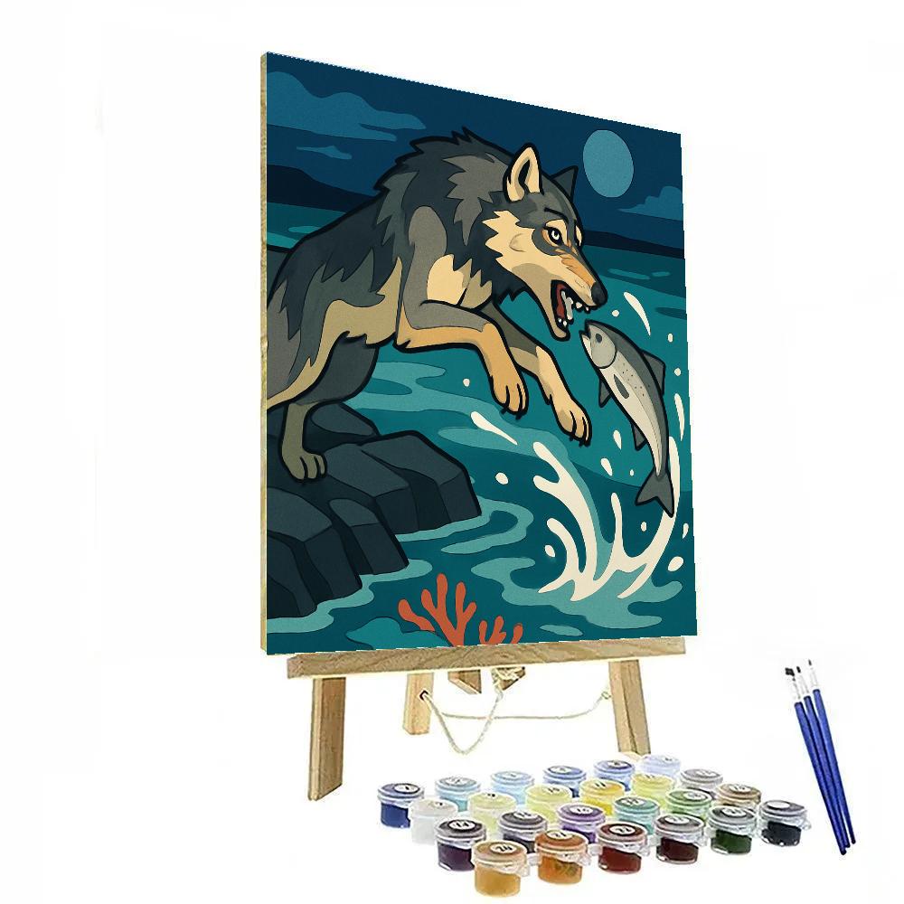 Tideglass Wolf Hunt painting number kit