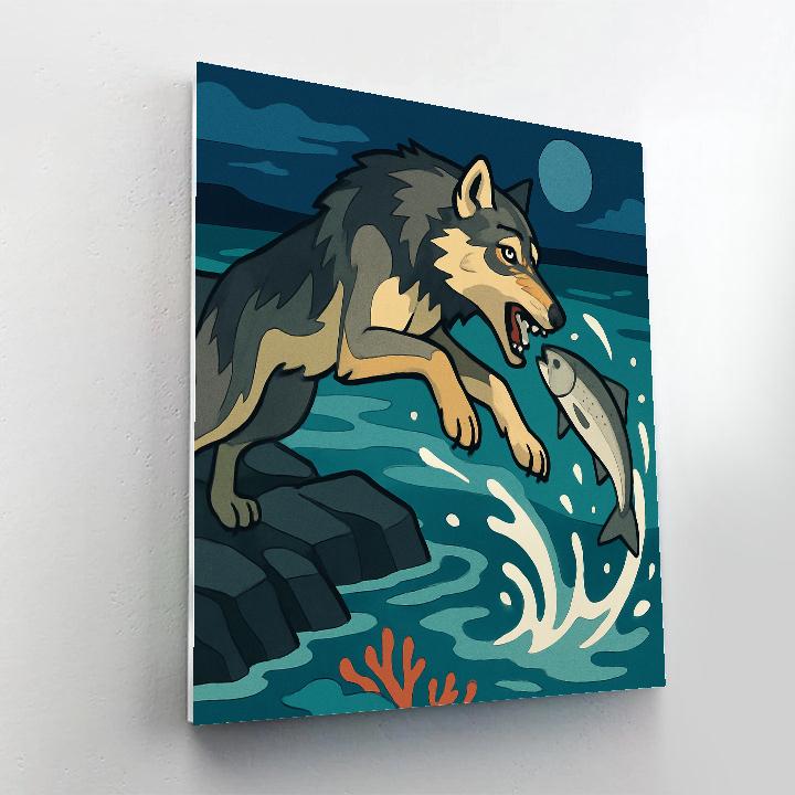 Tideglass Wolf Hunt painting number kit