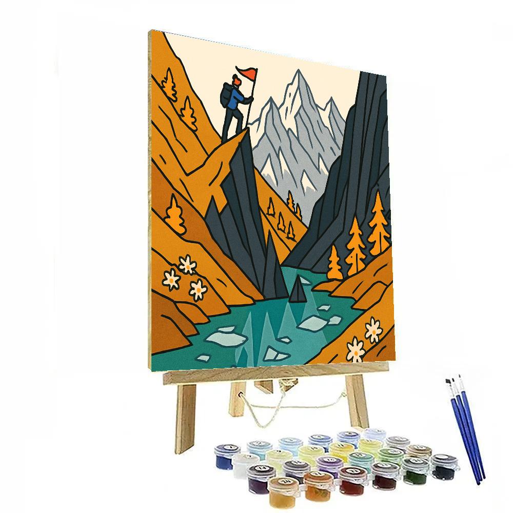 Wind Carved Pass With Mountain Shadows DIY paint by numbers