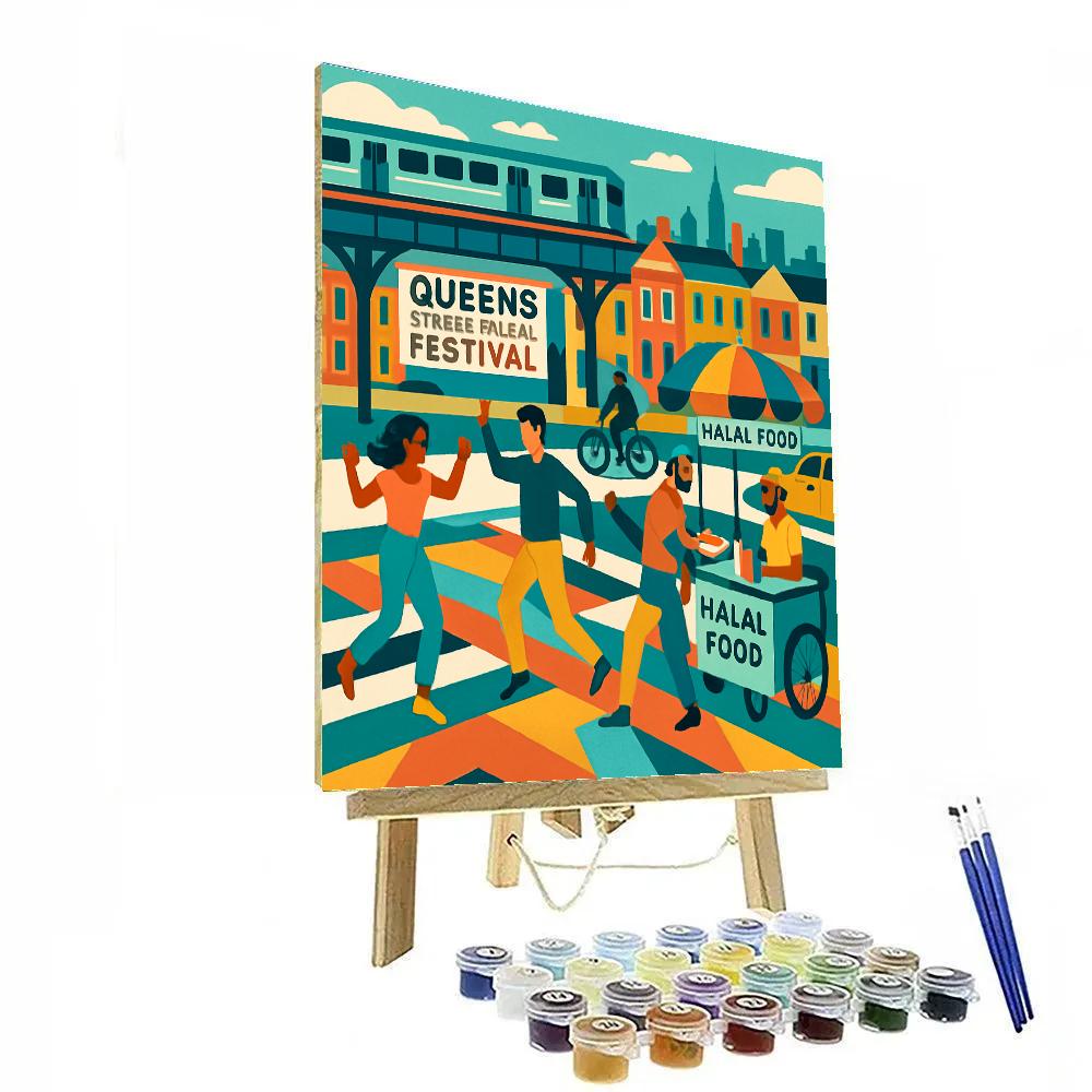 Kaleidoscope Crosswalk, New York paint by numbers