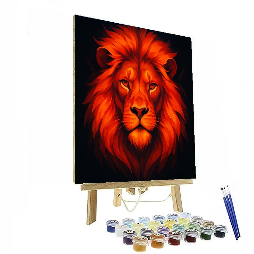Molten Crown Lion DIY paint by numbers