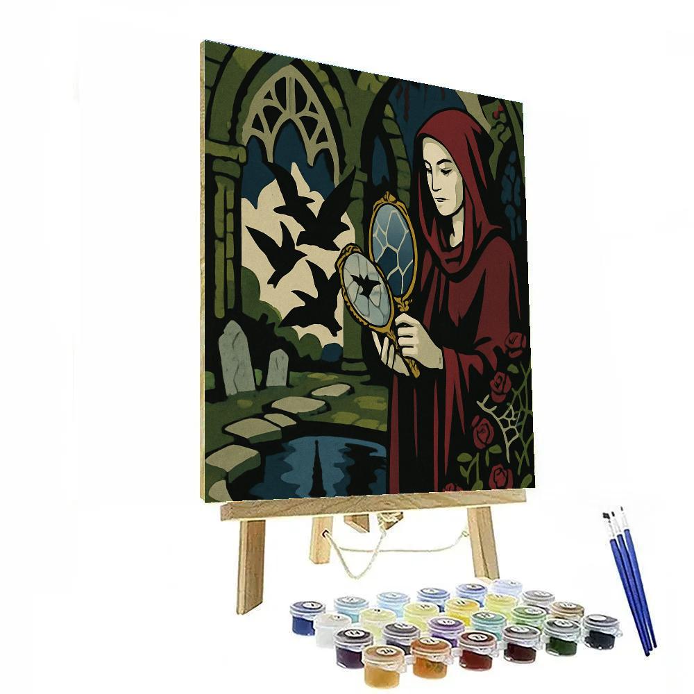 Gothic Crafted Mirror Garden paint by numbers