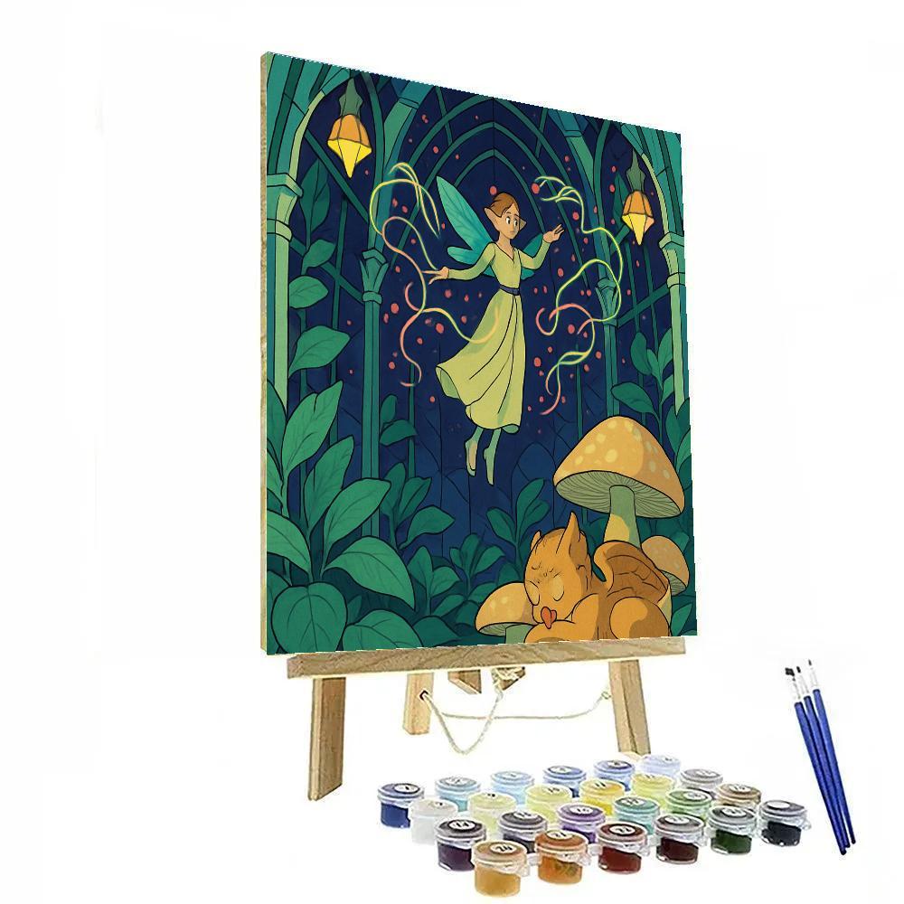 Moonlit Conservatory In Fantasy Painting by numbers kit