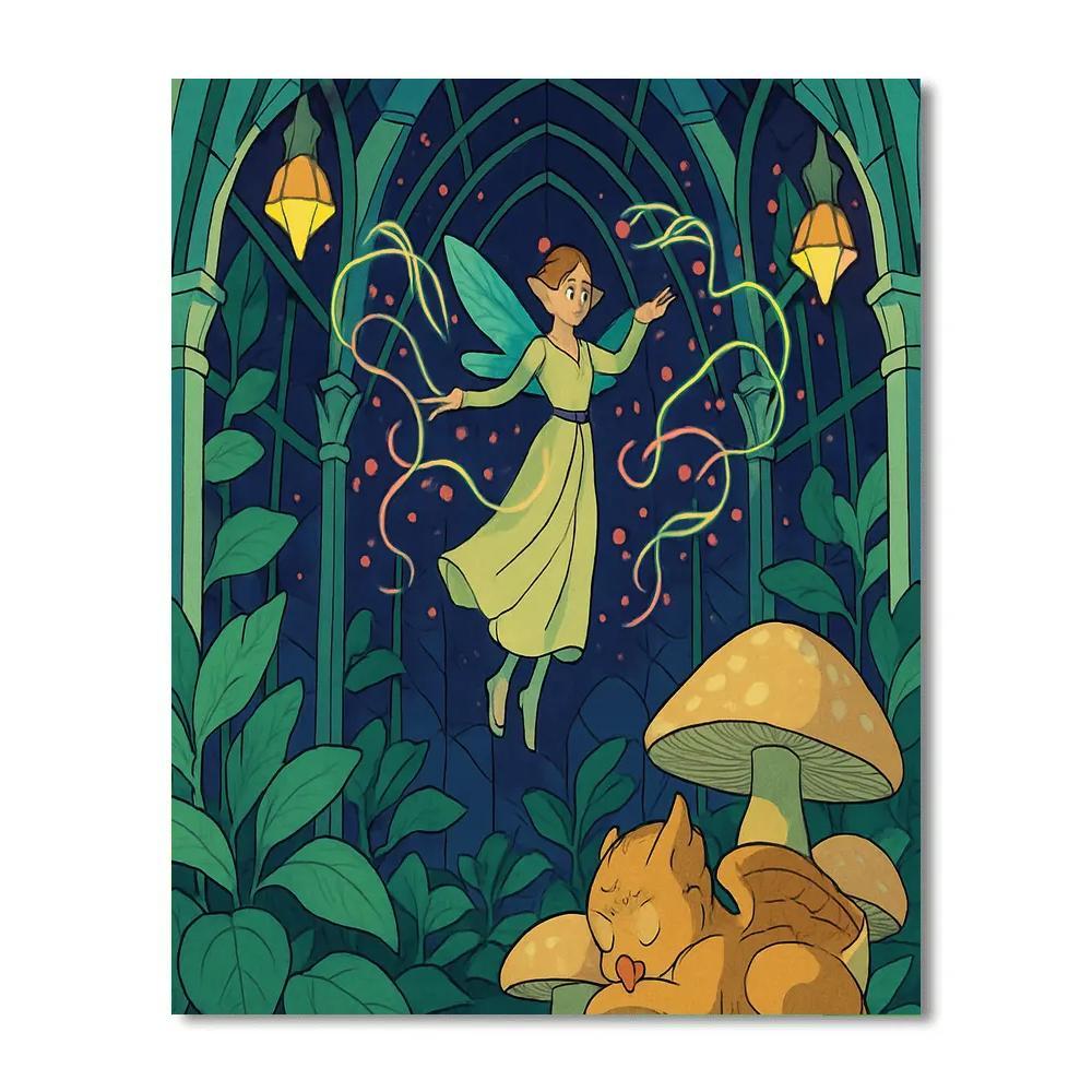 Moonlit Conservatory In Fantasy Painting by numbers kit