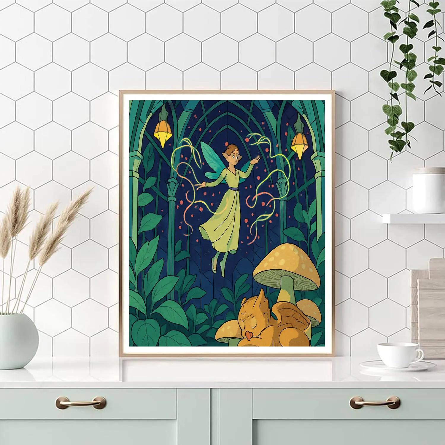 Moonlit Conservatory In Fantasy Painting by numbers kit