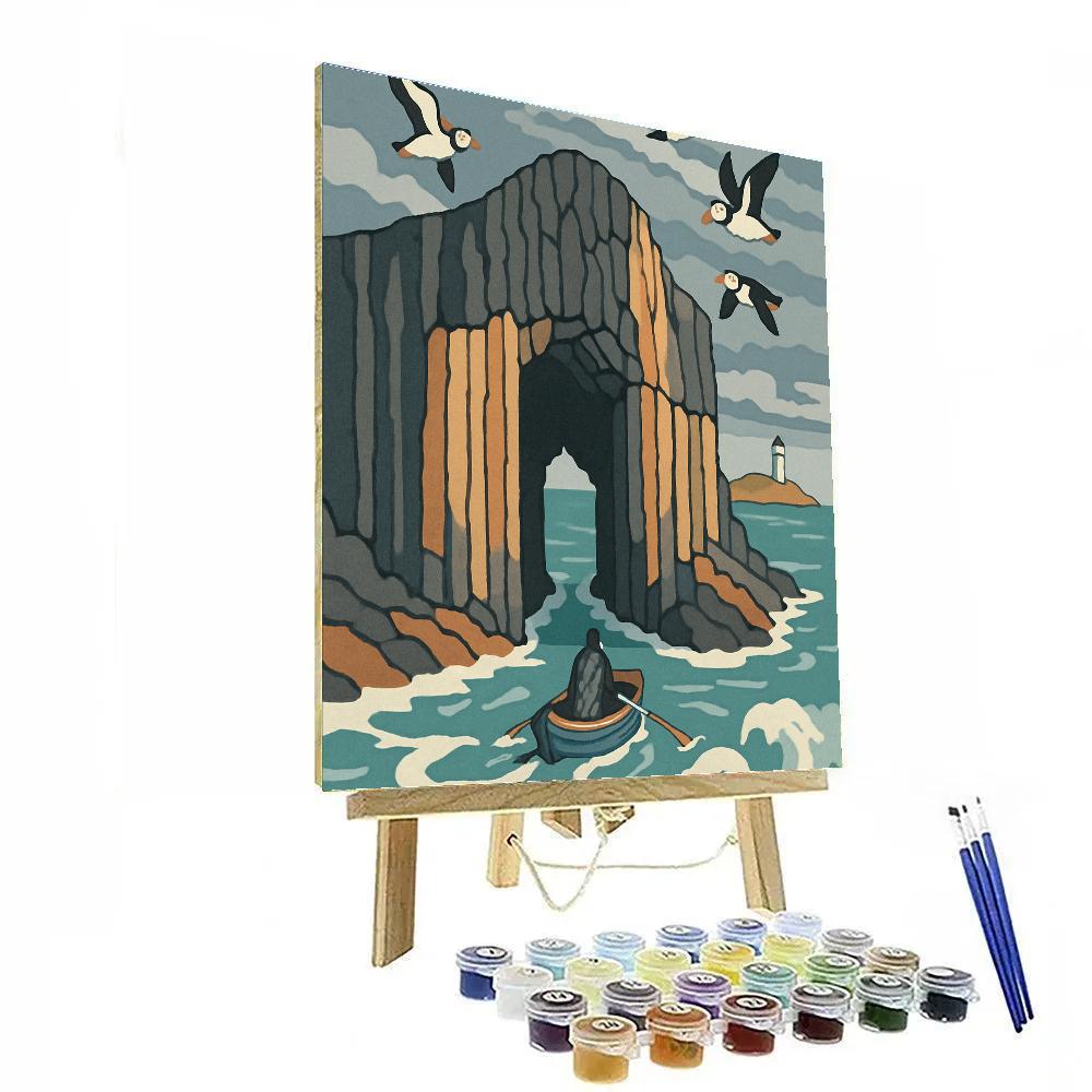 Basalt Sea Gatehouse In Scotland Numbered painting kits