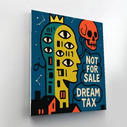 Neon Palimpsest In Basquiat Style DIY paint by numbers