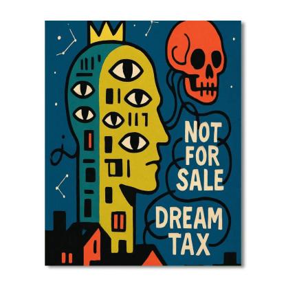 Neon Palimpsest In Basquiat Style DIY paint by numbers