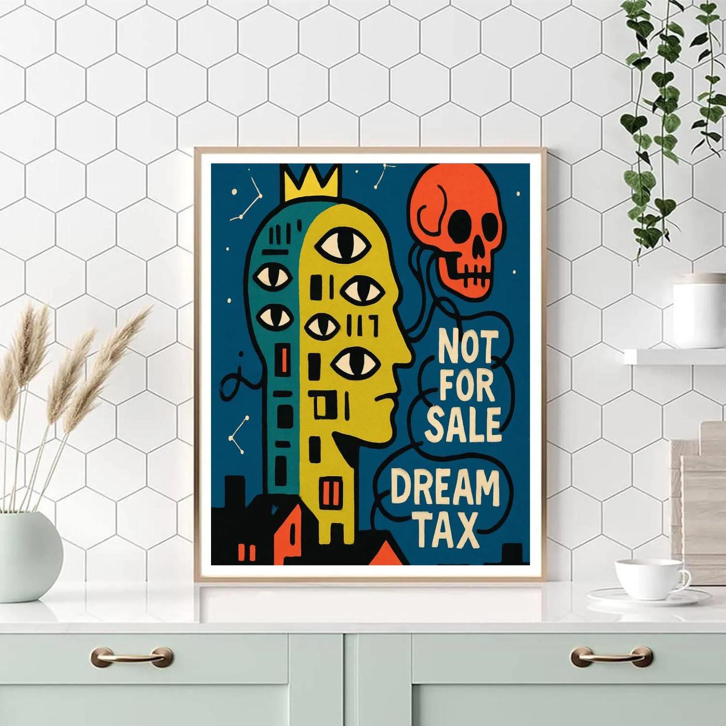 Neon Palimpsest In Basquiat Style DIY paint by numbers