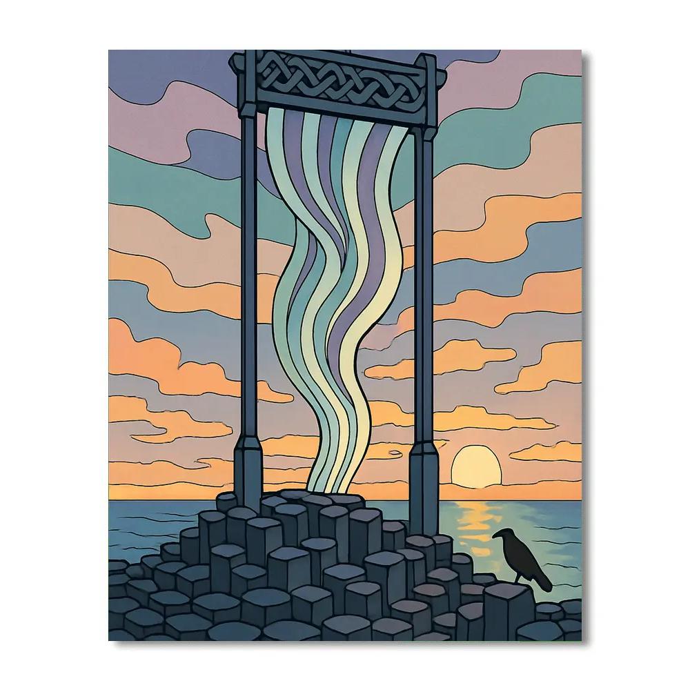Celtic Sky Loom Over Ireland Numbered painting kits